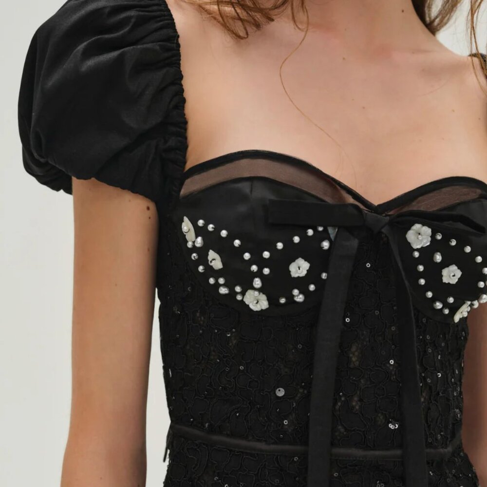 NWT For Love and Lemons McKenna Bubble Dress Size S - Picture 4 of 4